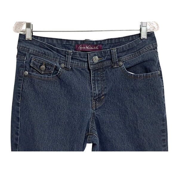Gloria Vanderbilt Womens Petite 12P Amanda Jean Indigo Denim Bootcut Stretch - Picture 9 of 10